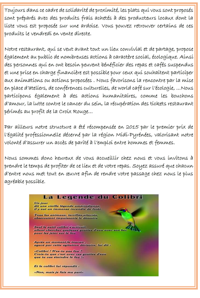 Bilan Des Actions Menees Le Comptoir Des Colibris